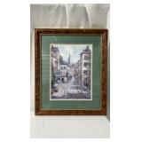 Vintage Mancini Parisian Street Scene Framed Print - Montmartre