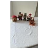 Festive Santa Character Collection: Coin Bank, Silver-Tone Statue & Workshop Figurine