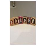Set of 6 Vintage Precious Moments Porcelain Christmas Ornaments - Boxed