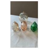 Vintage Textured Art Glass Piggy Bank Collection - Set of 4