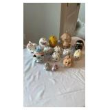 Vintage Ceramic & Glass Piggy Bank Collection - Hand-Painted & Specialty Set of 14