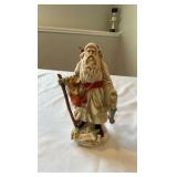 Vintage "Circa 1900" Heritage Santa Figurine with Walking Stick & Toy Basket