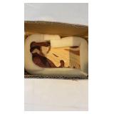 Carver Dan’s Angel Intarsia Puzzle Box - Exotic Hardwoods New in Box