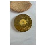 Vintage Elgin American Gold-Tone Compact - Ornate Engraved Scroll Design
