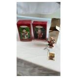 Hallmark & Norman Rockwell Christmas Ornament Lot – Joyful Santa Series 1st Edition & Vintage Porcelain