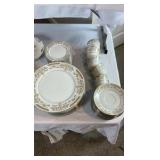 Vintage Fine China & Serving Lot – Signature Collection “Coronet” 43-Piece Service + W.S. George Platter