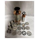 Vintage Mirro cookie and pastry press with accessories