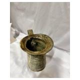 Vintage McClary galvanized metal quart measuring pitcher.