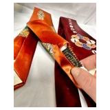 Two Art Deco 1940s "Bold Look" neckties