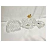 Set of 3 Lead crystal candy dishes