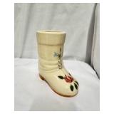 Vintage hand painted Ceramic Boot planter / vase
