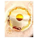 Elgin American Powder Compact Rhinestone Boxed Floral 1950s VINTAGE