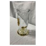 Vintage Bohemian 24% Lead Crystal Angel Hurricane Candle Holder