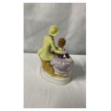 Vintage Japanese Porcelain Colonial Couple Figurine - Hand Painted