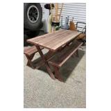 Solid Wood 3-Piece Picnic Table Set - 58" x 24"