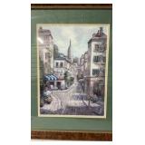 Vintage Mancini Parisian Street Scene Framed Print - Montmartre