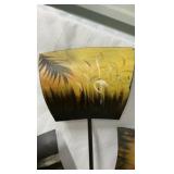 Mid-Century Modern Style 32" Painted Metal Sunburst Wall Art