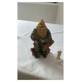 Precious Moments Miniature Nativity Set & 1997 Gardener Santa Figurine