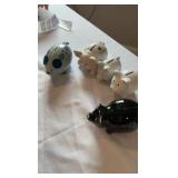 Eclectic Vintage Coin Bank Collection - Intel, University of Maryland & Blue Floral Mouse