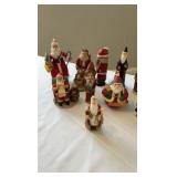 Father Christmas Multi-Style Figurine Lot - 20+ Piece International & Folk Art Set