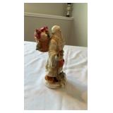 Vintage "Circa 1900" Heritage Santa Figurine with Walking Stick & Toy Basket