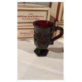 Avon 1876 Cape Cod Stemware Collection – Ruby Red Pressed Glass – 17 Pieces – Mostly Boxed