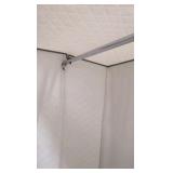 Portable Standing Wardrobe & Garment Rack - Quilted Fabric Cover with Zippered Closure