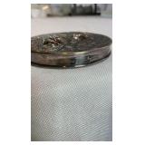 Vintage Hans Jensen Danish Silver-Plated Compact - Repoussé Tavern Scene