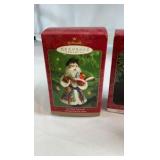 Hallmark & Norman Rockwell Christmas Ornament Lot – Joyful Santa Series 1st Edition & Vintage Porcelain