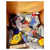 Box of vintage keychains