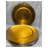 8 gold charger plates
