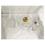 Set of 3 Lead crystal candy dishes