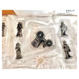 Three originally Boxed Solid Pewter Figurines, by Americana Pewter Collection