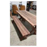Solid Wood 3-Piece Picnic Table Set - 58" x 24"