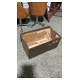 Vintage Rustic Wooden Storage Chest / Trunk with Travel Decals