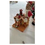 Festive Santa Character Collection: Coin Bank, Silver-Tone Statue & Workshop Figurine