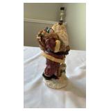 Detailed Resin Santa with Golden Retriever Figurine - Textured Old World Style