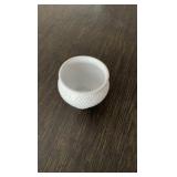 Fenton White Hobnail Milk Glass Pedestal Bowl - Vintage Mid-Century