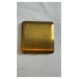 Vintage Wadsworth Etched Cowgirl Compact - 1940s Gold-Tone Western Motif