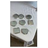 Bulk Lot of 8 Decorative Compact Mirrors - Various Shapes & Finishes