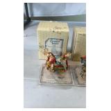Enesco Cherished Teddies Holiday Figurine Lot – 4 Piece Set – Includes 1st in Series Angel