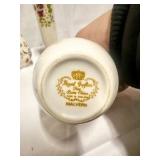 Set of 3 Collectible Fine Bone China vases plus creamer