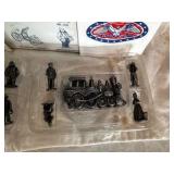 Three originally Boxed Solid Pewter Figurines, by Americana Pewter Collection