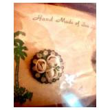 Vintage never used bridal book, coupled with vintage earrings