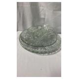 Large Collection of Vintage Pressed and Cut Clear Glassware - 12 Pieces