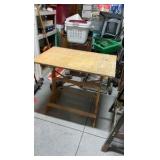 Vintage Solid Wood Adjustable Drafting Table / Art Easel
