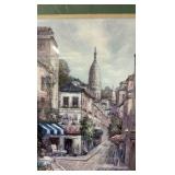 Vintage Mancini Parisian Street Scene Framed Print - Montmartre