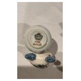 Vintage Hand-Painted Porcelain Set: Nippon Footed Bowl, Miniature Pitchers & Porcelain Trinket Boxes