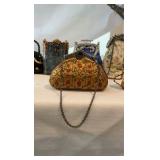 Vintage Hand-Painted Resin Trinket Box Collection – 15 Piece Textured Miniature Purse Set