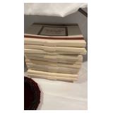 Avon 1876 Cape Cod Collection – Ruby Red Glass Dinner & Luncheon Plate Set – 18 Pieces Total